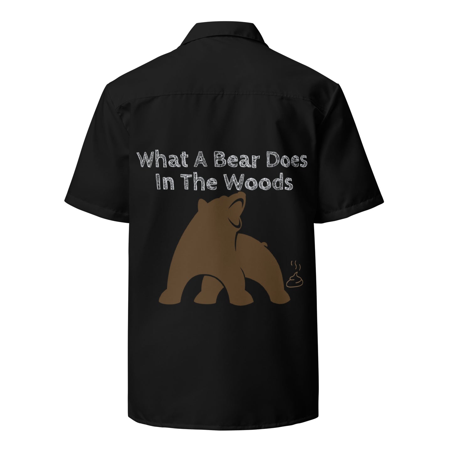What a bear does in the woods Unisex button shirt
